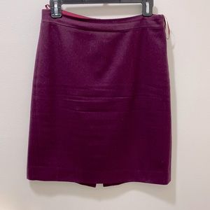 J Crew  “The Pencil Skirt” - Purple Wool Pencil Skirt, Size 2